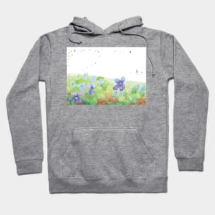Wild Violet Hill & Swallows Illustration Hoodie